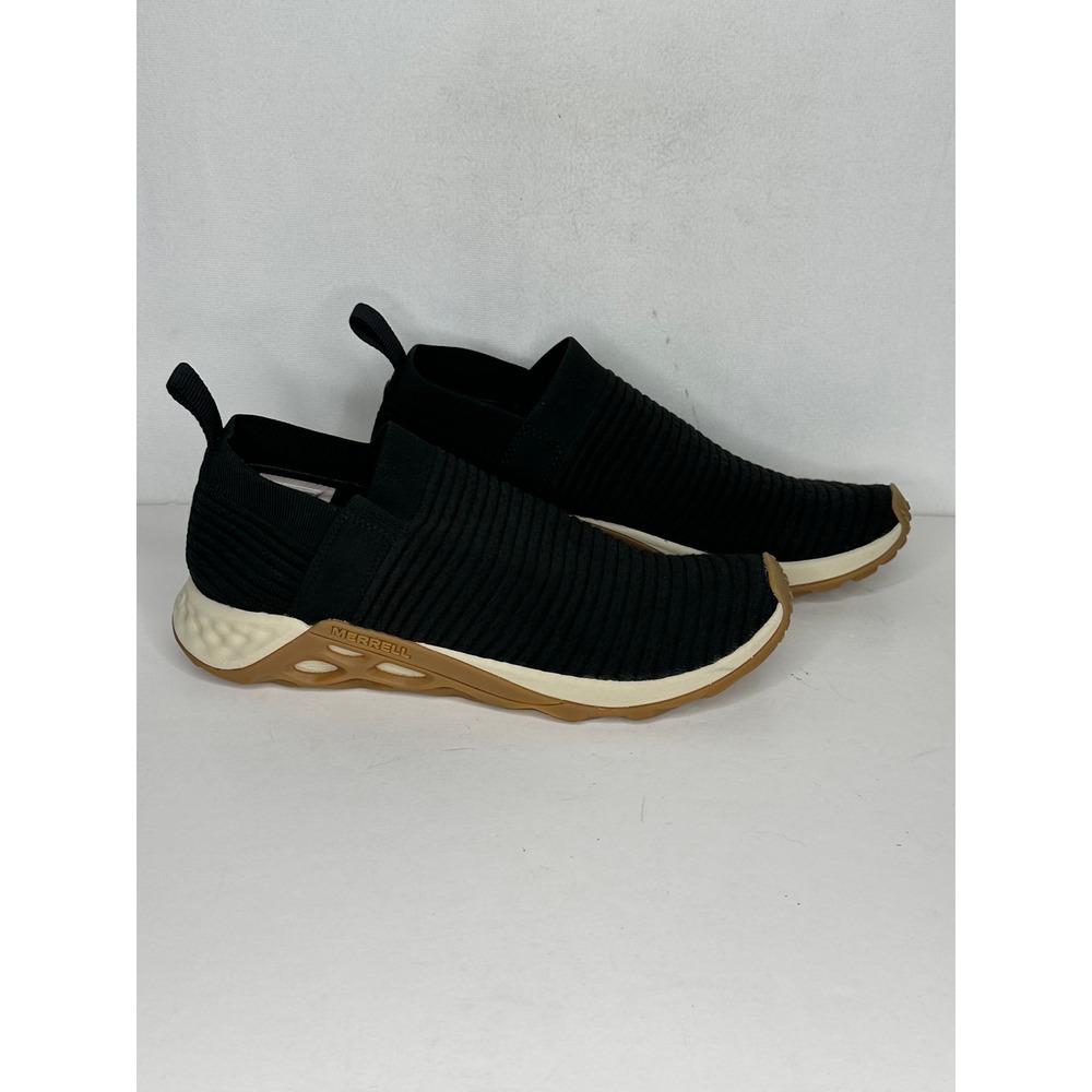 Merrell Nova Sneaker Moc Mens 9.5 Black Knit Slip On Shoes Athleisure Sz 9.5